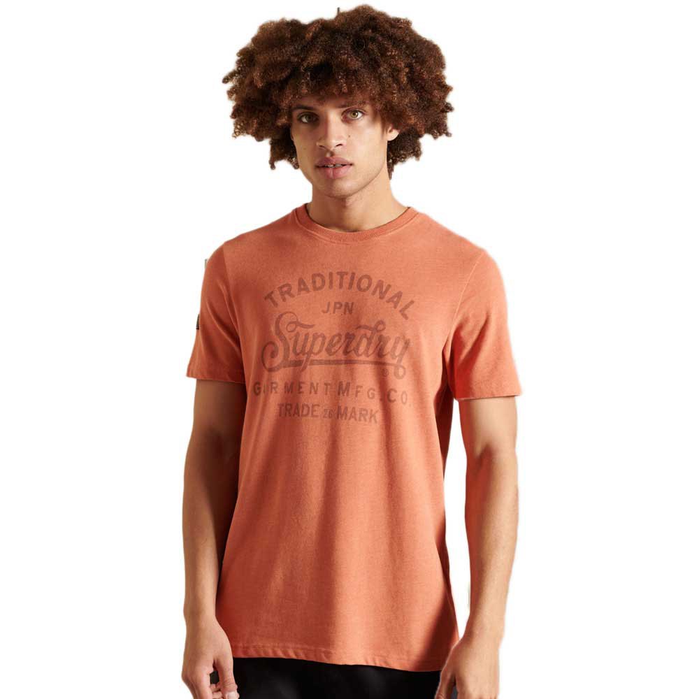 Superdry Script Style Mountain Kurzärmeliges T-shirt L Dark Spiced Orange günstig online kaufen