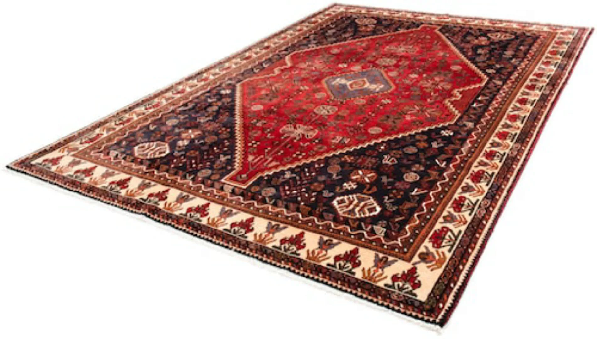 morgenland Wollteppich »Shiraz Medaillon Rosso scuro 312 x 216 cm«, rechtec günstig online kaufen