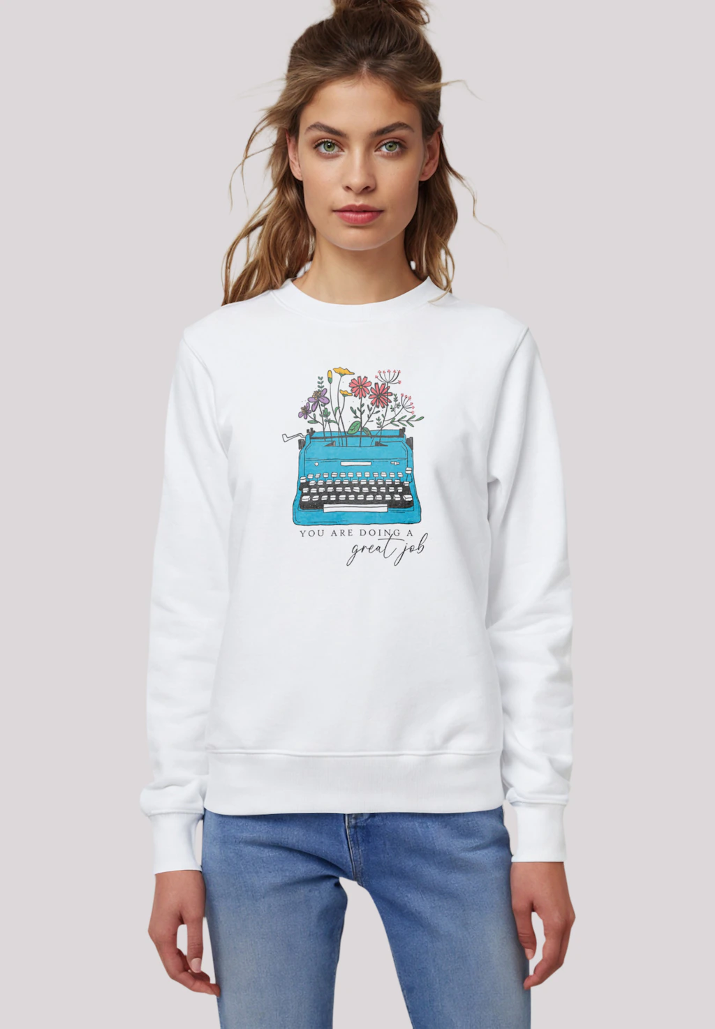 F4NT4STIC Sweatshirt "Flower you are doing a great job retro", Premium Qual günstig online kaufen