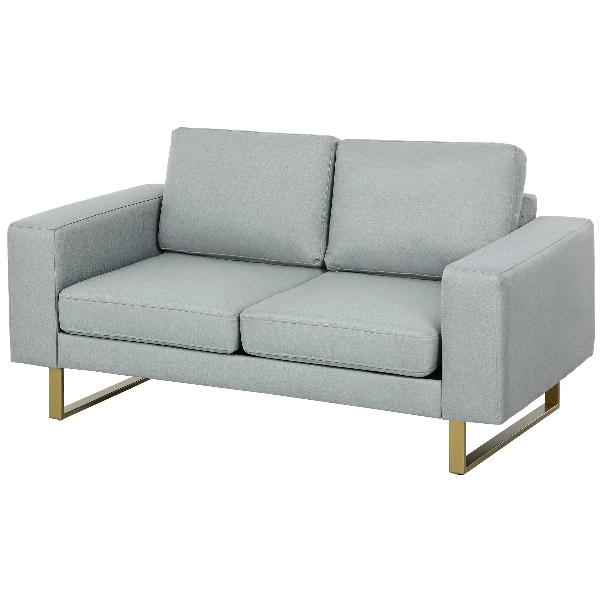 HOMCOM Sofa 2 Sitzer Couch mit Armlehne Doppelsofa Modern Polstersofa mit L günstig online kaufen