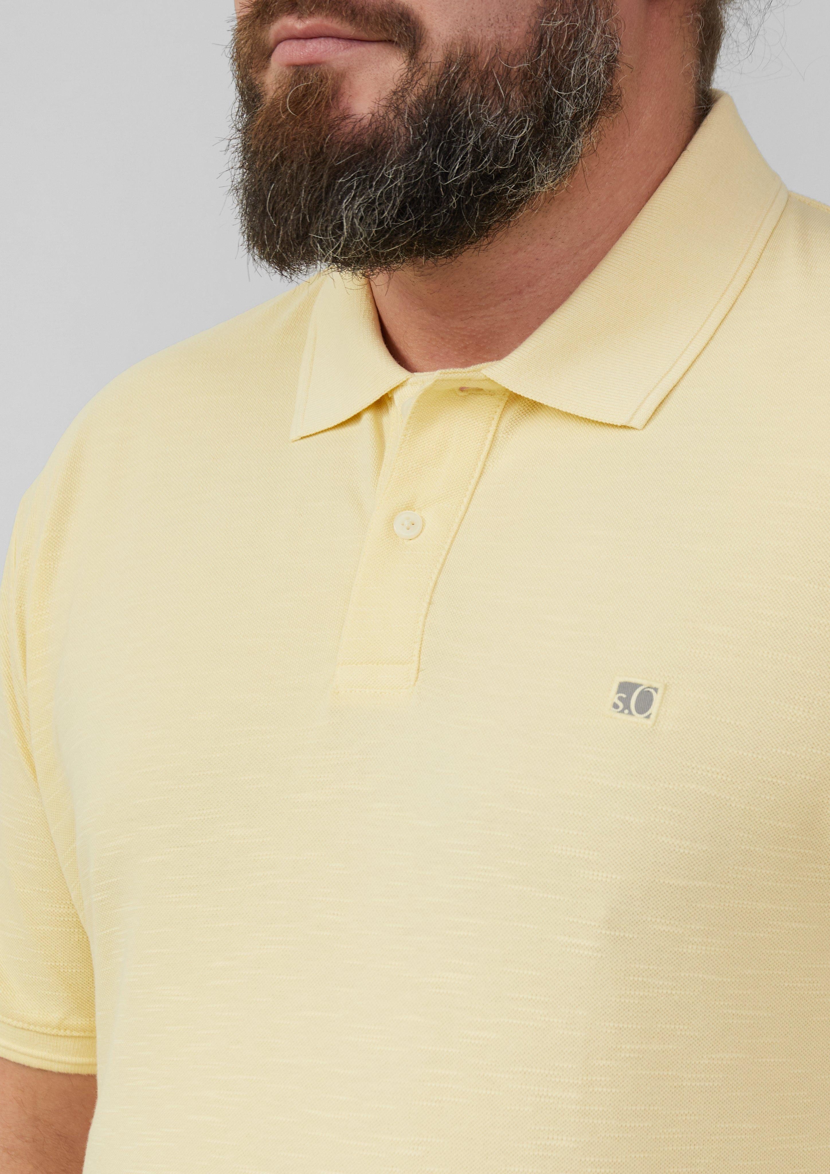s.Oliver Kurzarmshirt Poloshirt mit kleinem Labelpatch günstig online kaufen
