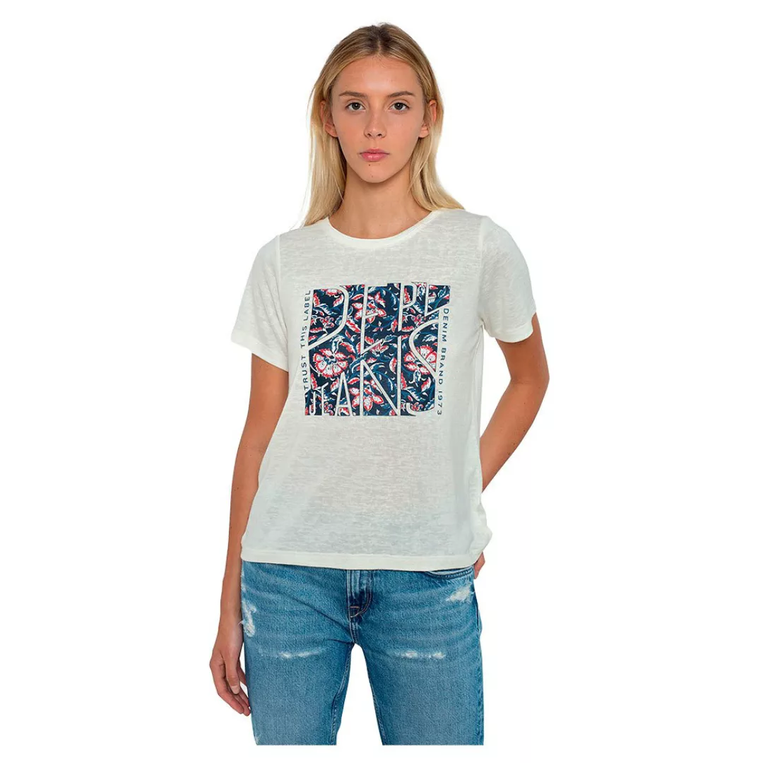 Pepe Jeans Brooklyn Kurzärmeliges T-shirt S Off White günstig online kaufen
