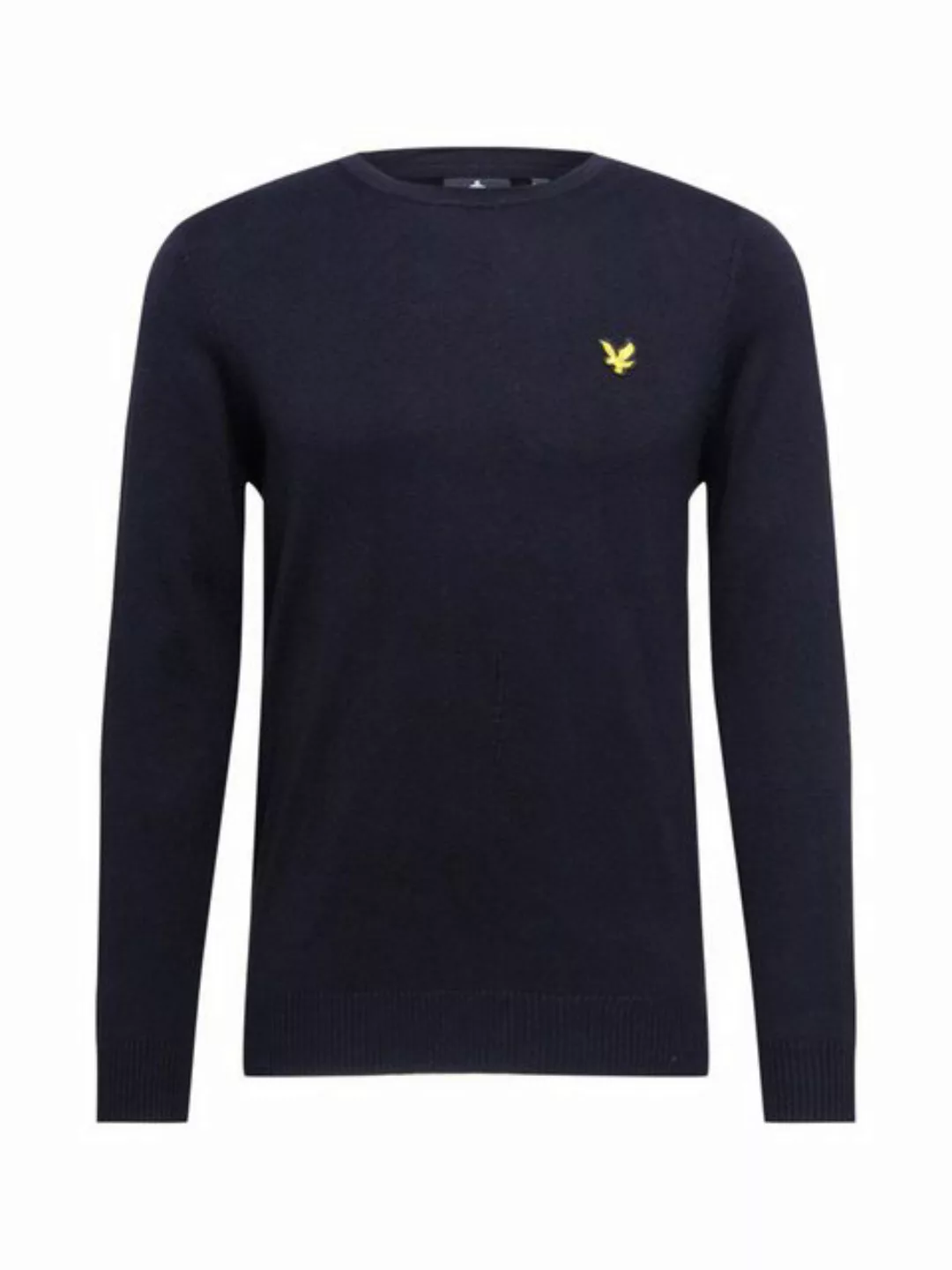 Lyle & Scott Strickpullover Eleganter Schwarzer Herren Sweater: Langarm, Ru günstig online kaufen