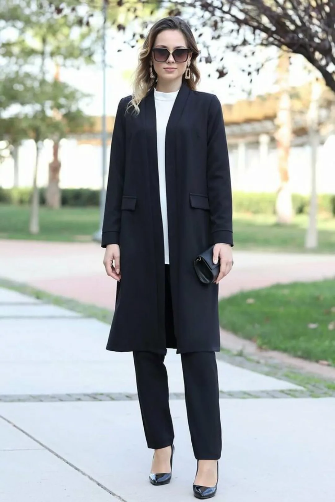Modavitrini Hosenanzug Zweiteiler Damen Anzug Blazer mit Hose Hijab Dress M günstig online kaufen