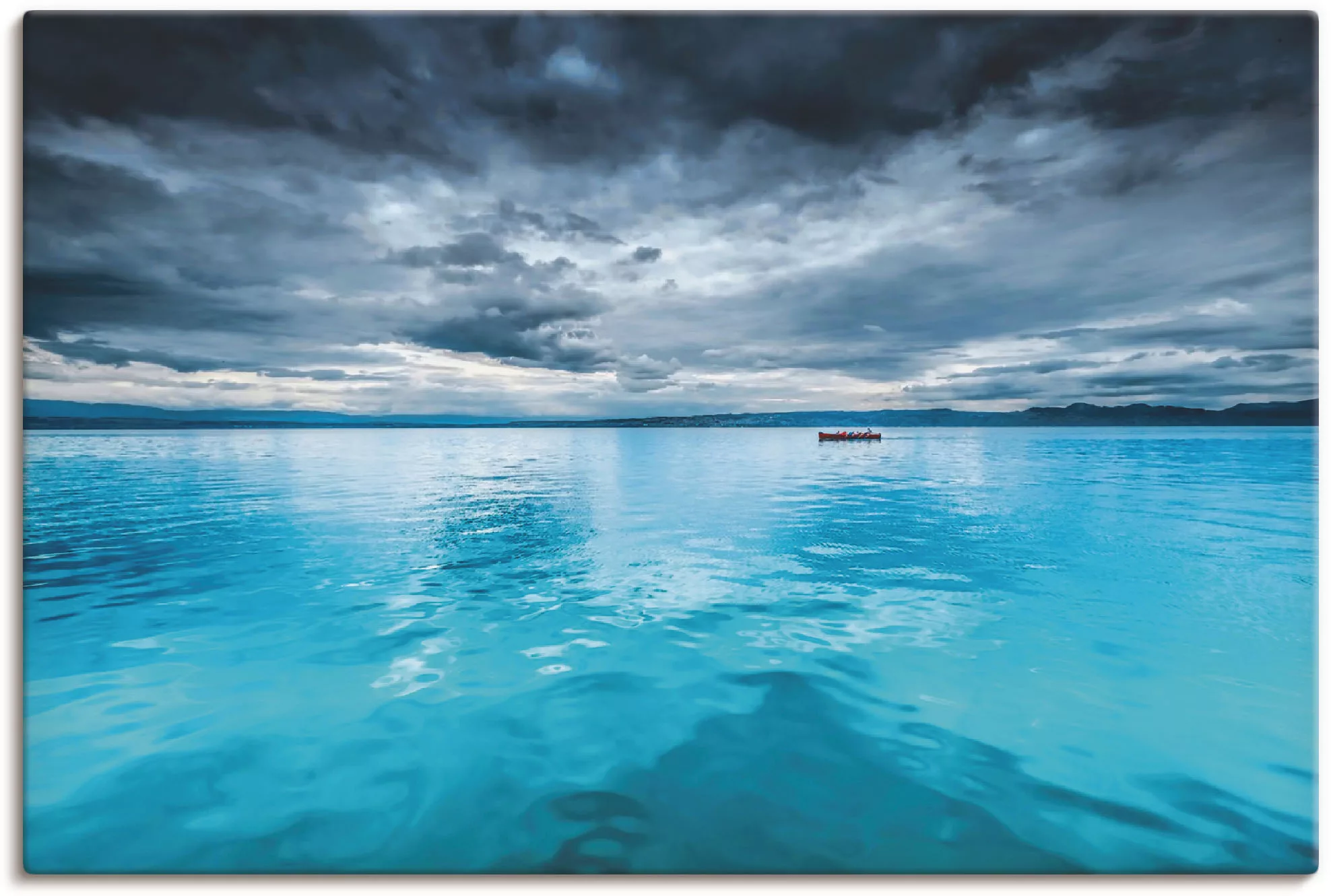 Artland Wandbild "Mystischer See mit Boot", Gewässer, (1 St.), als Alubild, günstig online kaufen