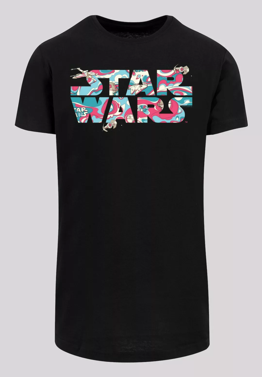 F4NT4STIC Kurzarmshirt "F4NT4STIC Herren Star Wars Wavy Ship Logo with Shap günstig online kaufen