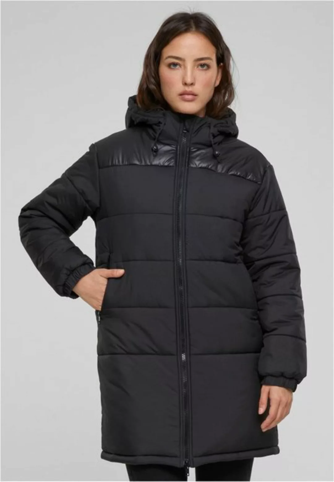 URBAN CLASSICS Steppjacke Ladies Hooded Mixed Puffer Coat günstig online kaufen