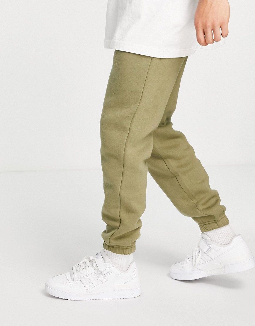 Jack & Jones – Originals – Jogginghose in Khaki mit Bündchen-Grün günstig online kaufen