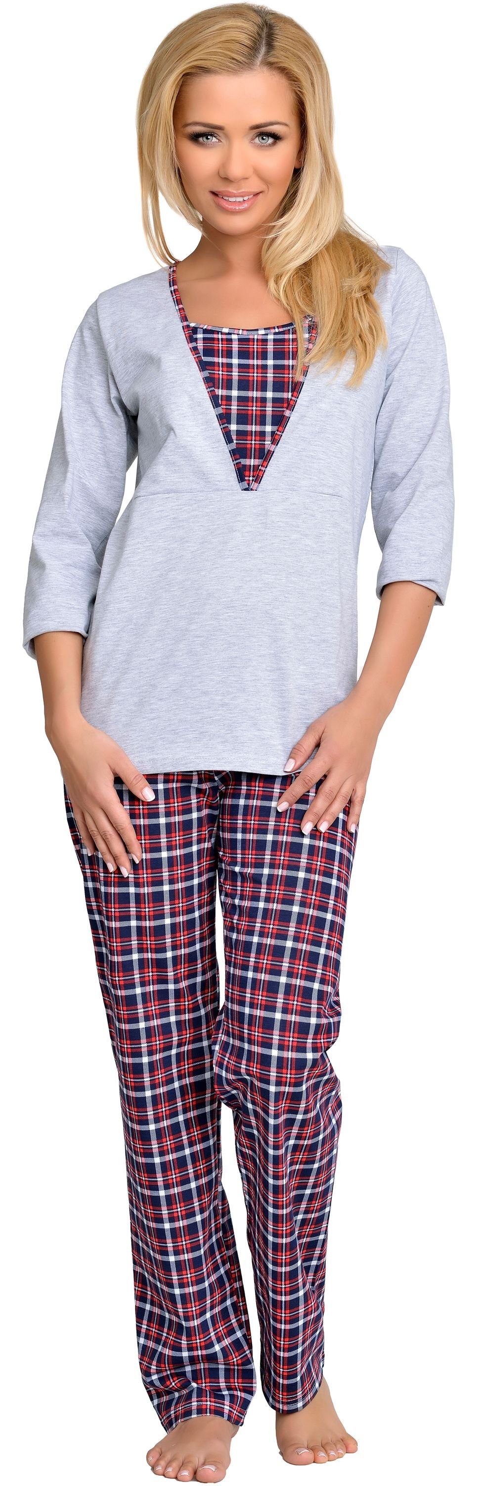 Be Mammy Umstandspyjama Damen Schlafanzug Stillpyjama günstig online kaufen