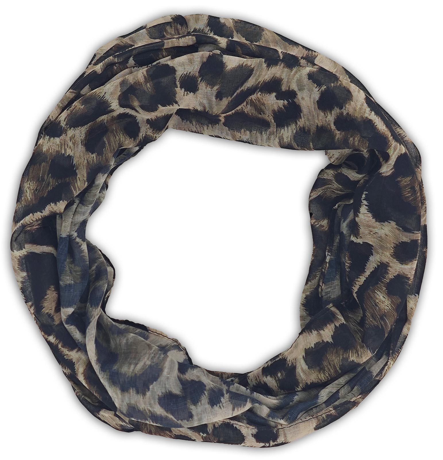 styleBREAKER Loop Loop Schal mit Leoparden günstig online kaufen