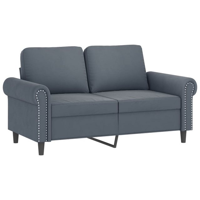 vidaXL Sofa 2-Sitzer-Sofa Dunkelgrau 120 cm Samt günstig online kaufen