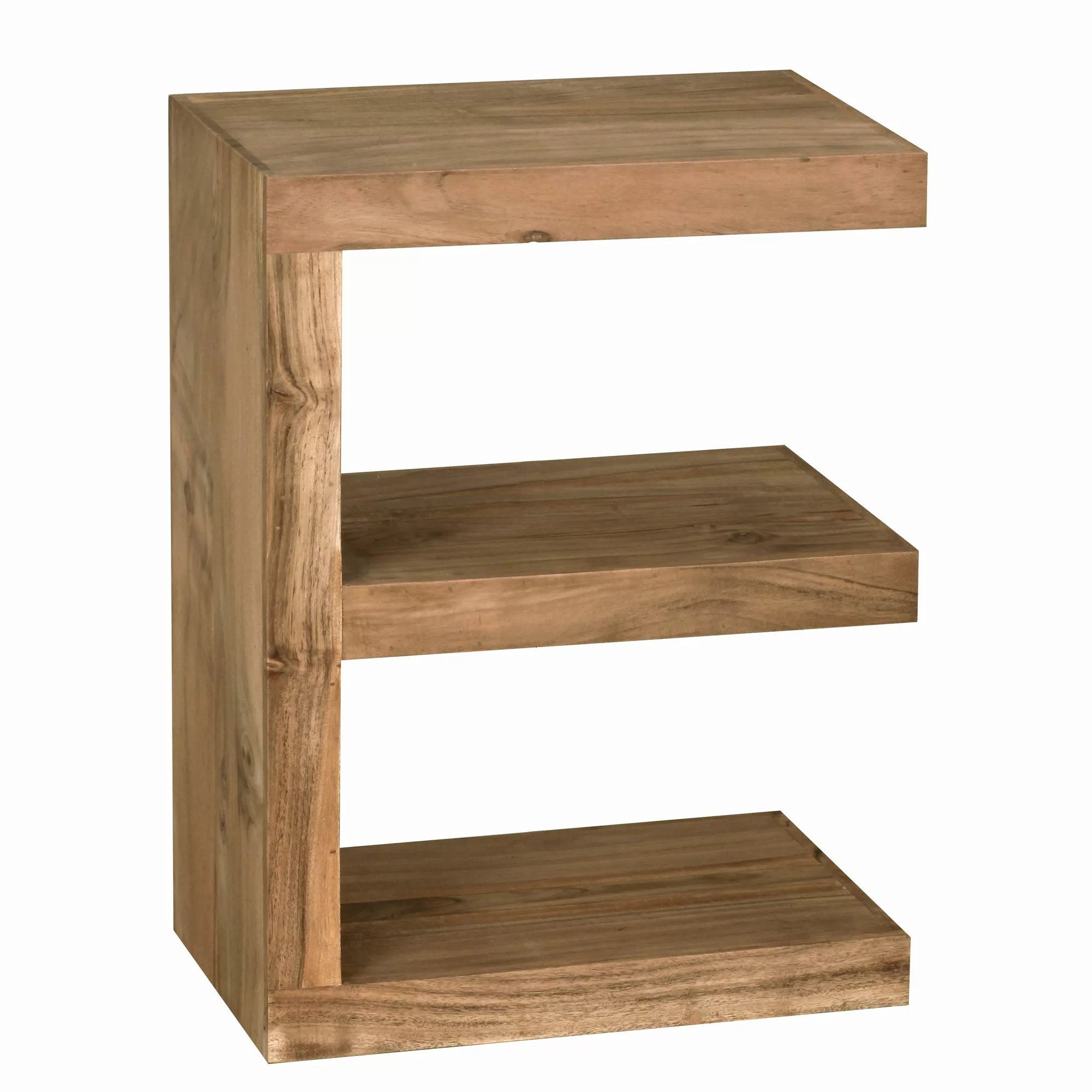 Beistelltisch MUMBAI Massivholz Akazie E Cube 60 cm hoch Wohnzimmer-Tisch D günstig online kaufen