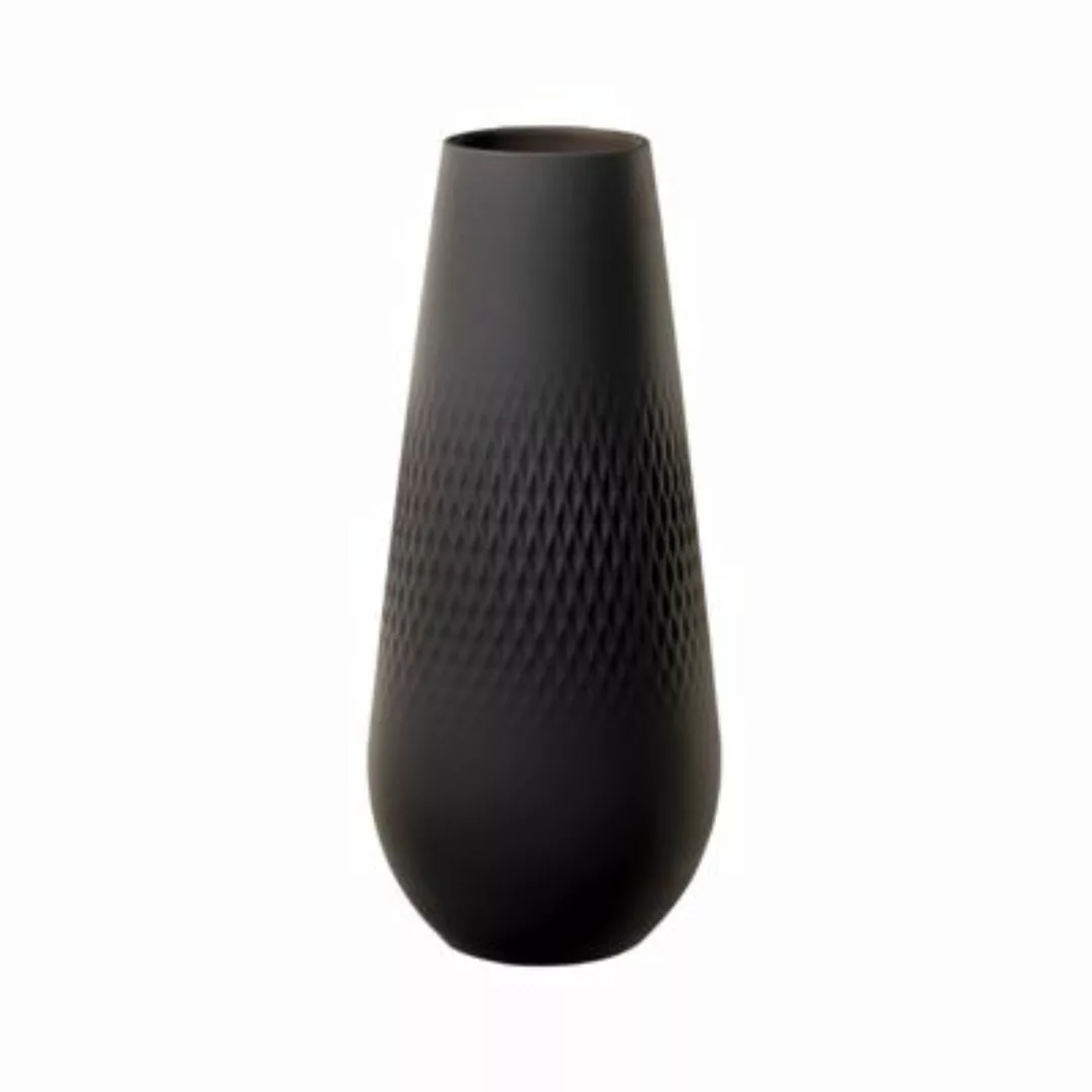 Villeroy & Boch Manufacture Collier Vase Carré noir 26 cm Vasen schwarz günstig online kaufen