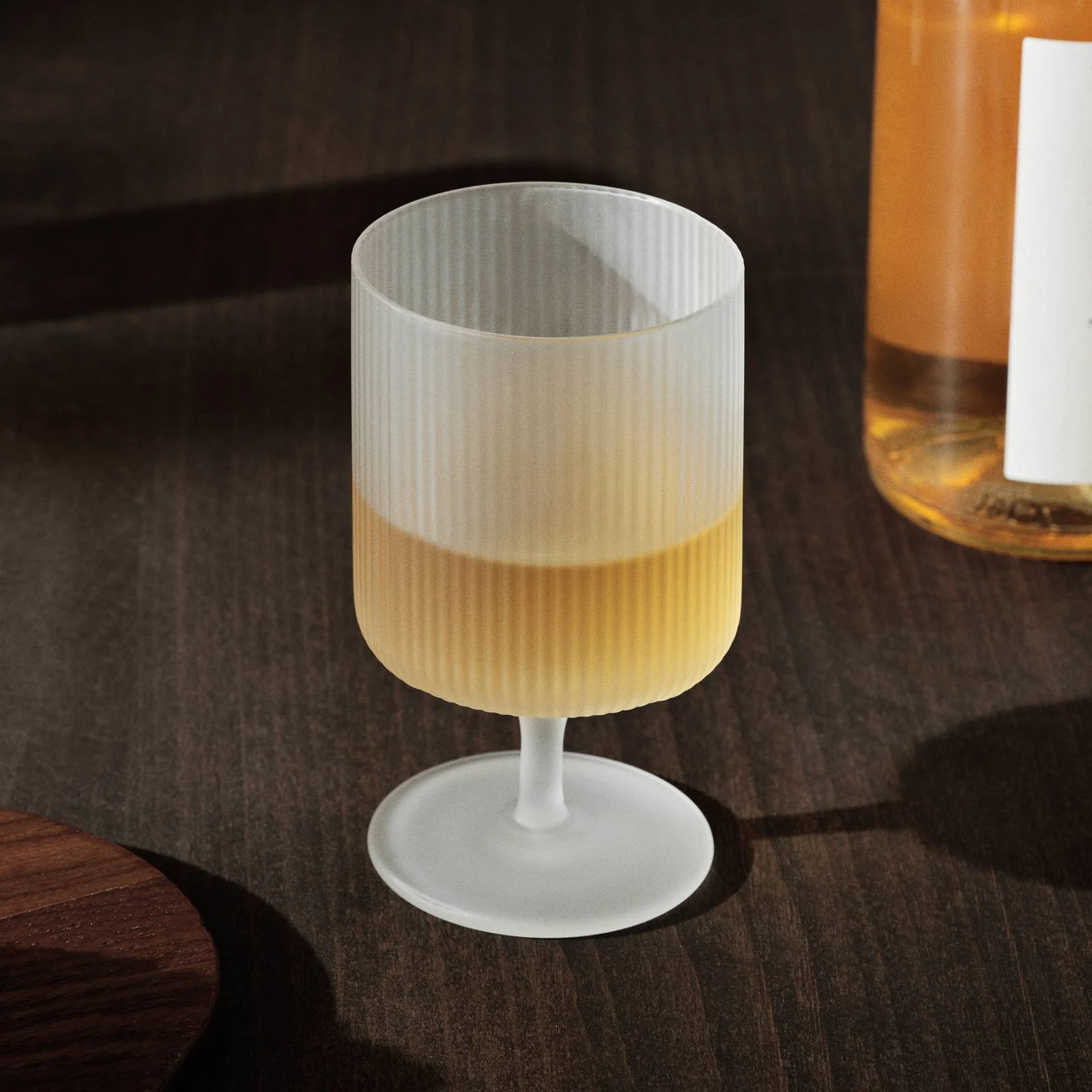 ferm LIVING Weinglas Ripple, weiß, 270 ml, Glas, 2er-Set günstig online kaufen