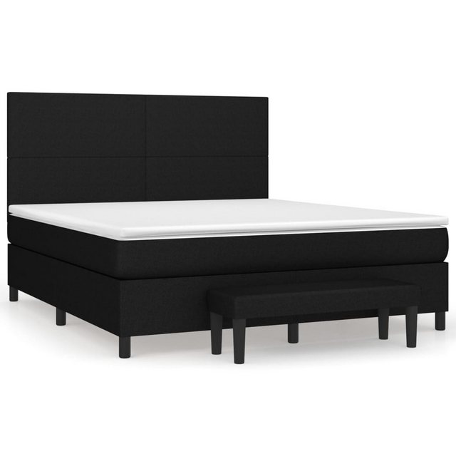 vidaXL Boxspringbett Boxspringbett mit Matratze und Fusshocker Stoff (160 x günstig online kaufen