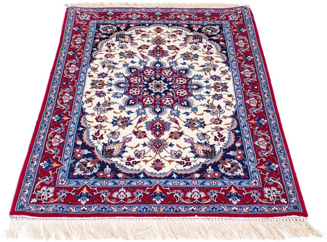 morgenland Orientteppich »Perser - Isfahan - Premium - 128 x 83 cm - beige« günstig online kaufen