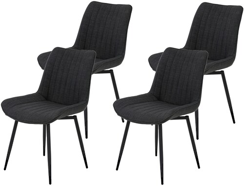 HELA Drehstuhl »Vierfußstuhl BERGEN«, (Set), 4 St., Webstoff, Esszimmerstuh günstig online kaufen