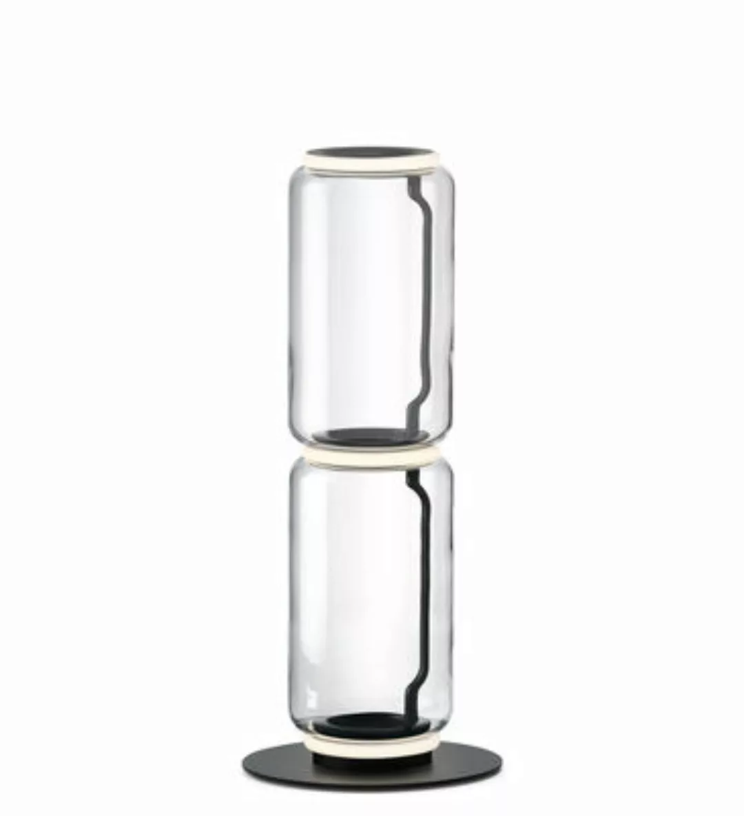 Bodenleuchte Noctambule Cylindre n°2 glas transparent / LED - Ø 25 x H 95 c günstig online kaufen
