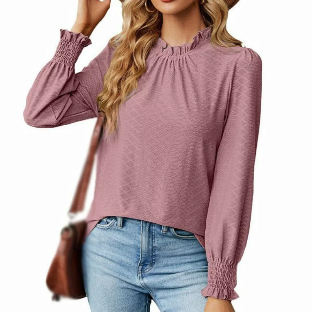 AFAZ New Trading UG Langarmshirt Damenunterteil Shirt Spitzenausschnitt Lat günstig online kaufen
