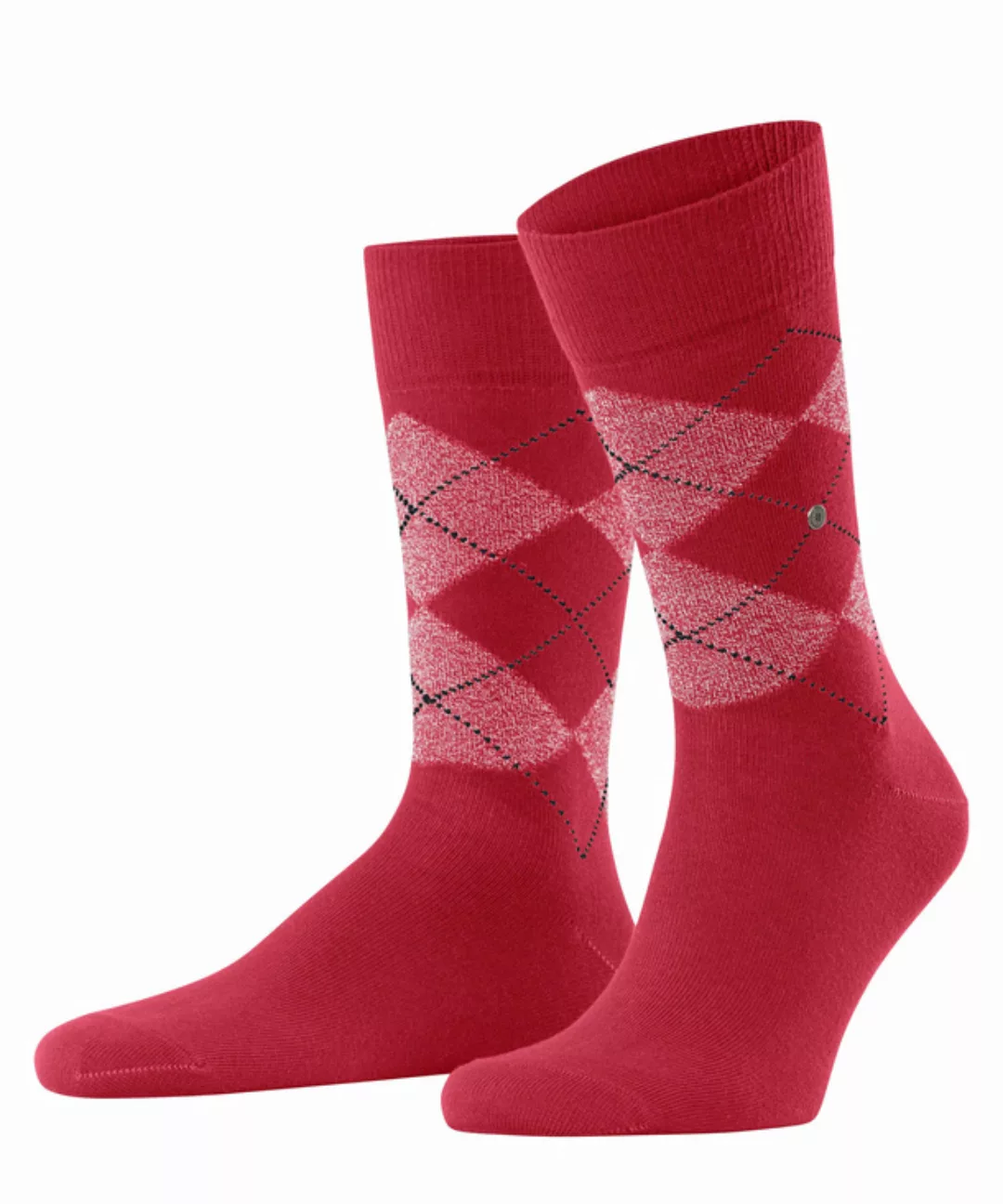 Burlington Birmingham Herren Socken, 40-46, Pink, Argyle, Baumwolle (Bio), günstig online kaufen