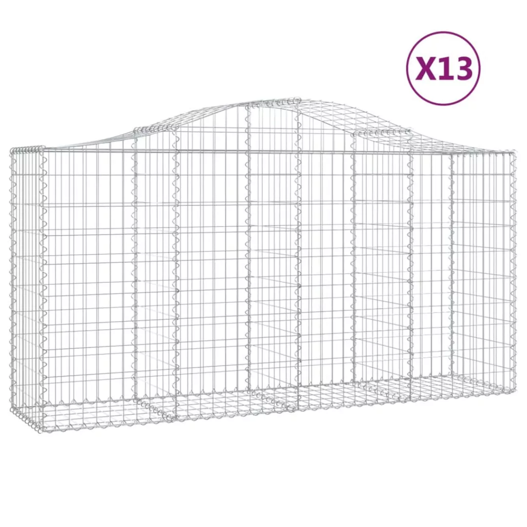 Vidaxl Gabionen Mit Hochbogen 13 Stk 200x50x100/120cm Verzinktes Eisen günstig online kaufen