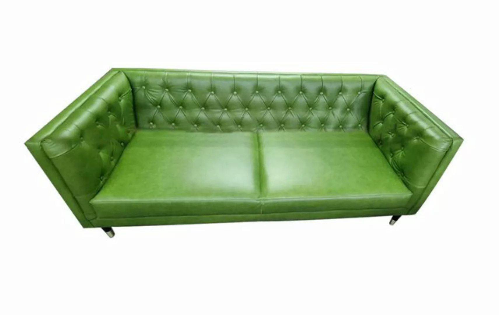 JVmoebel Chesterfield-Sofa Chesterfield Sofa 3 Sitzer Grün Couch Garnitur L günstig online kaufen