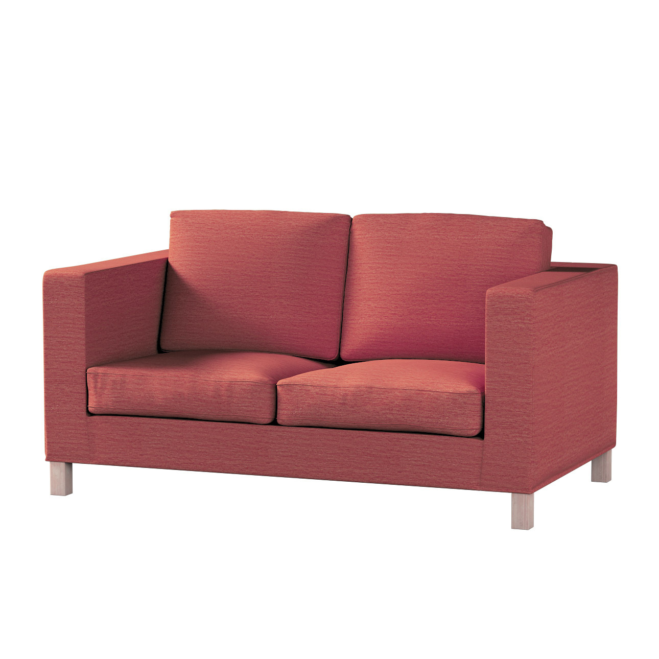Bezug für Karlanda 2-Sitzer Sofa nicht ausklappbar, kurz, ziegelrot, 60cm x günstig online kaufen