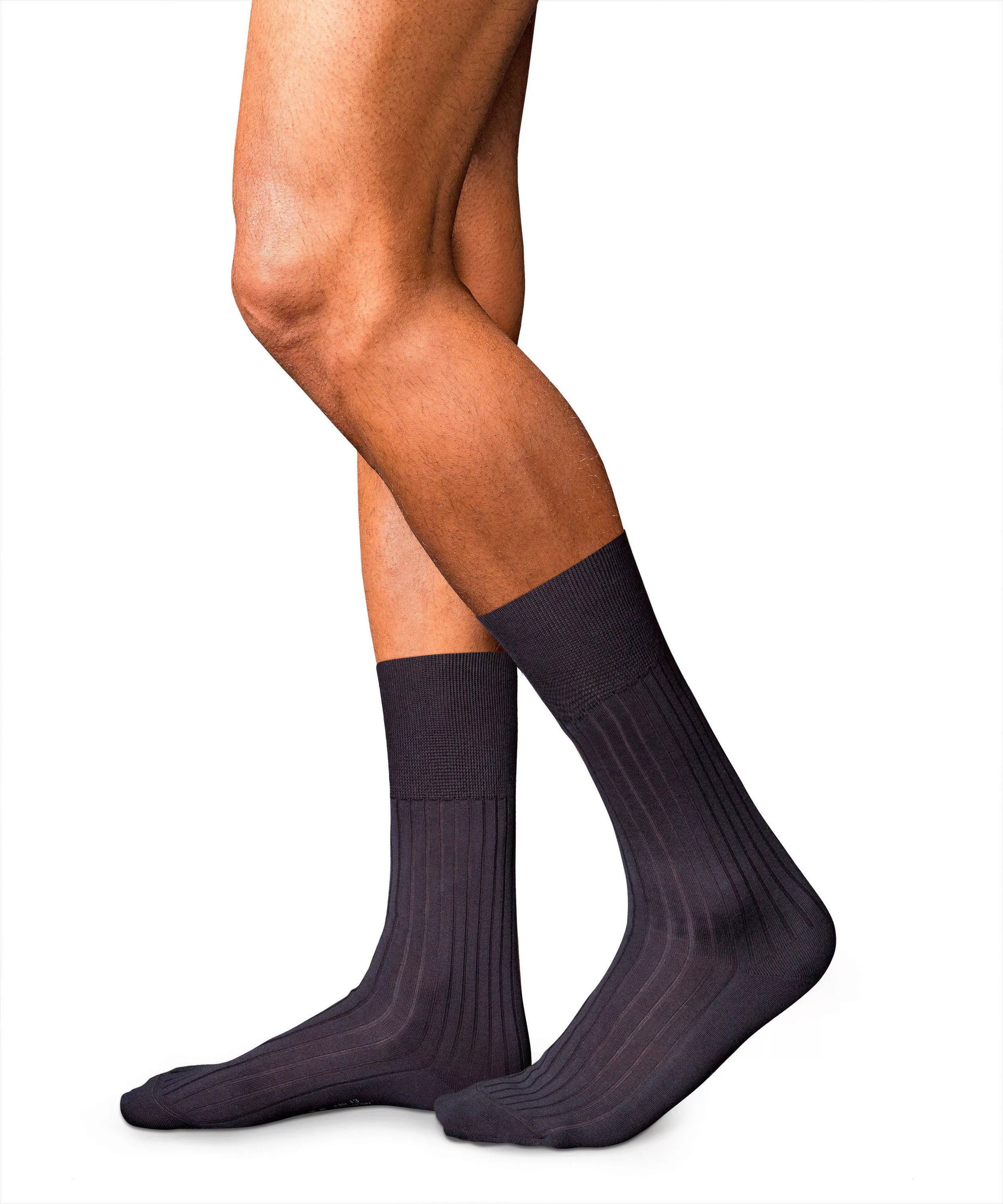 FALKE No. 13 Finest Piuma Cotton Gentlemen Socken, Herren, 45-46, Grau, Uni günstig online kaufen