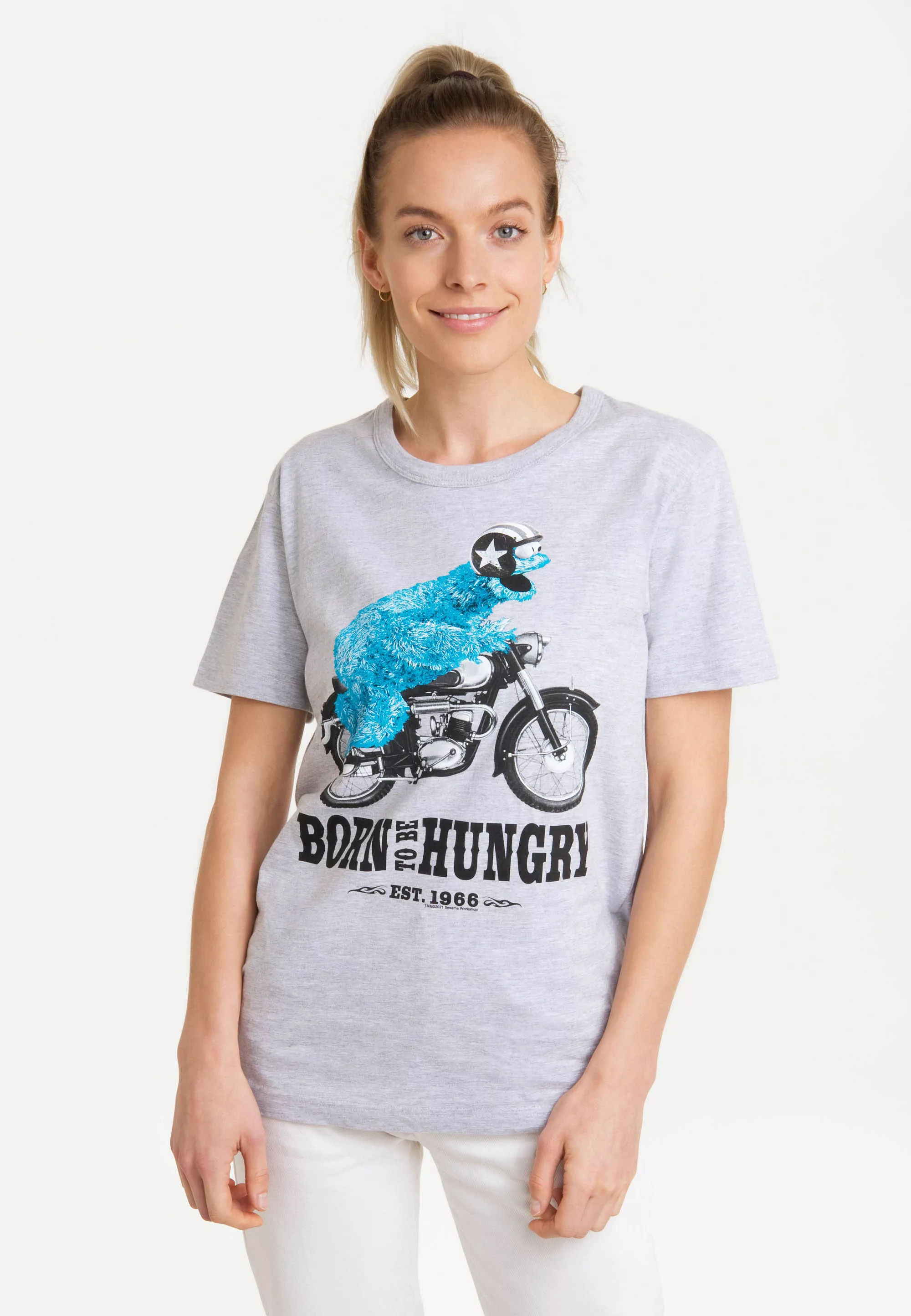 LOGOSHIRT T-Shirt "Sesamstrasse - Krümelmonster Motorrad", mit lizenziertem günstig online kaufen