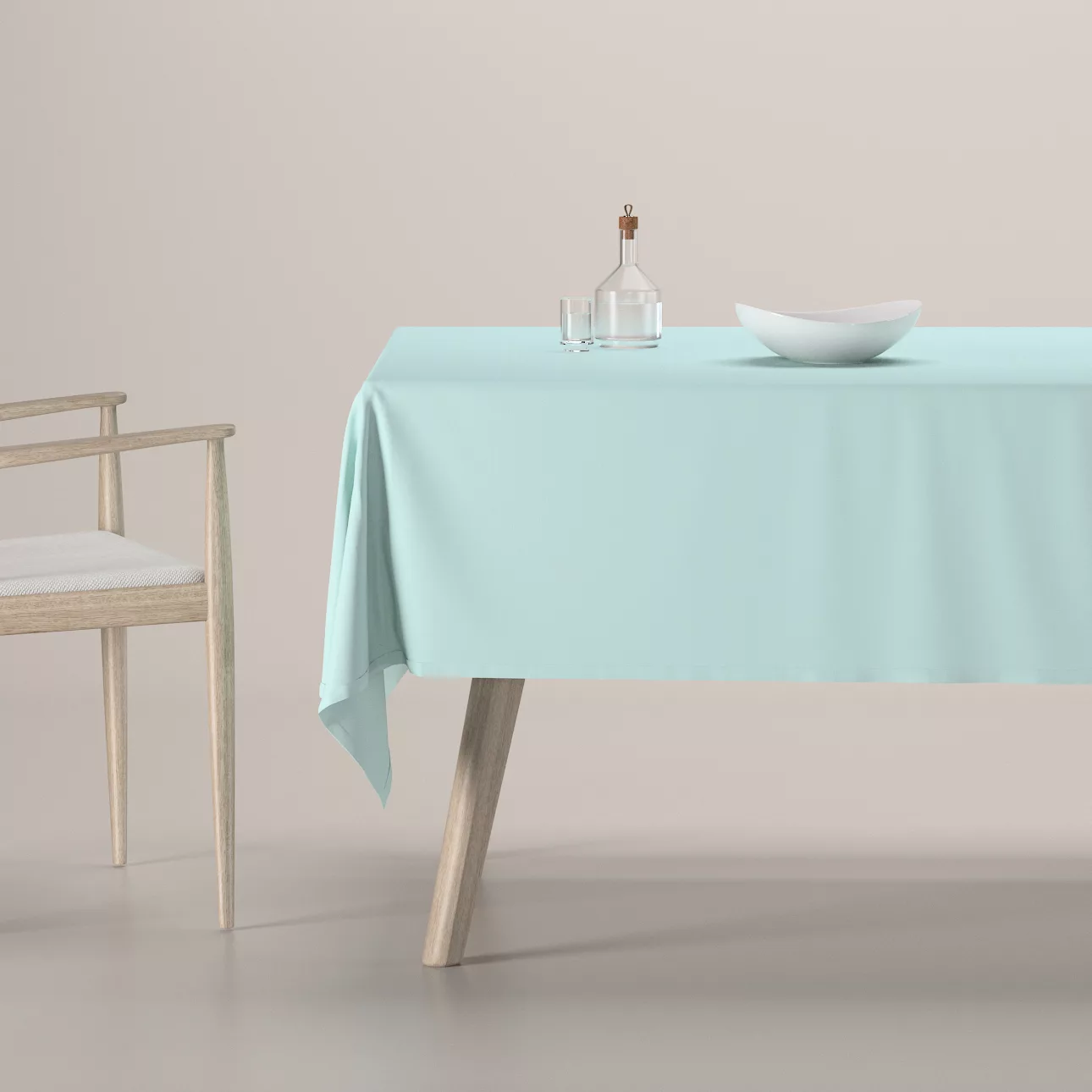 Rechteckige Tischdecke, hellblau, Cotton Panama (702-10) günstig online kaufen