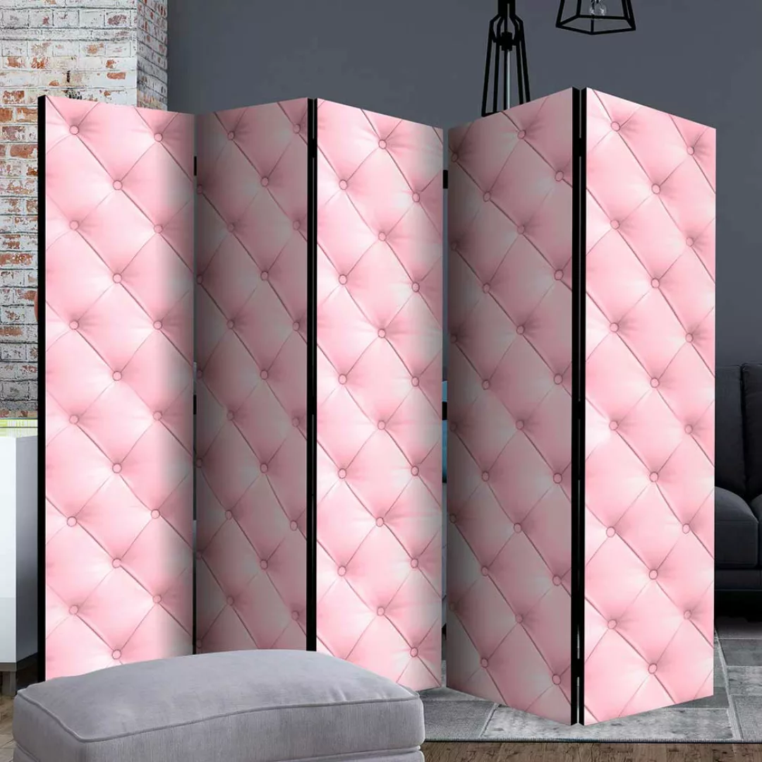 Spanische Wand in Rosa Fichte Massivholz Rahmen günstig online kaufen