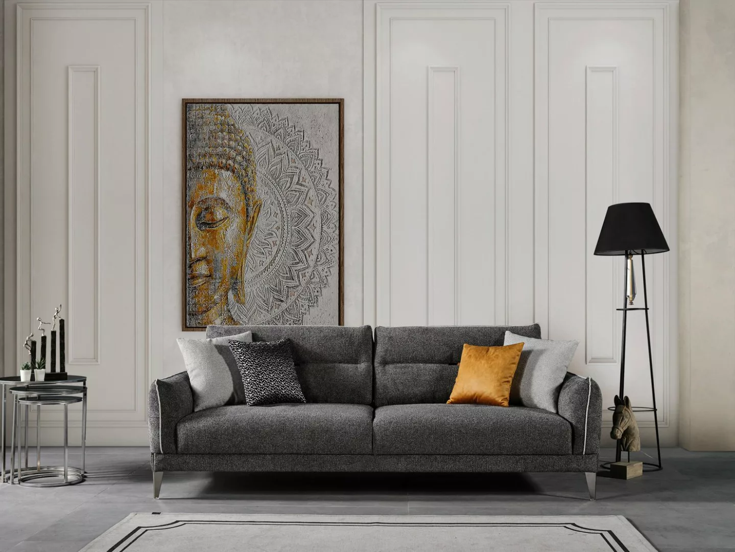 Villa Möbel Sofa Brussels, 1 Teil, Handmade Quality,strapazierfähiger Mikro günstig online kaufen