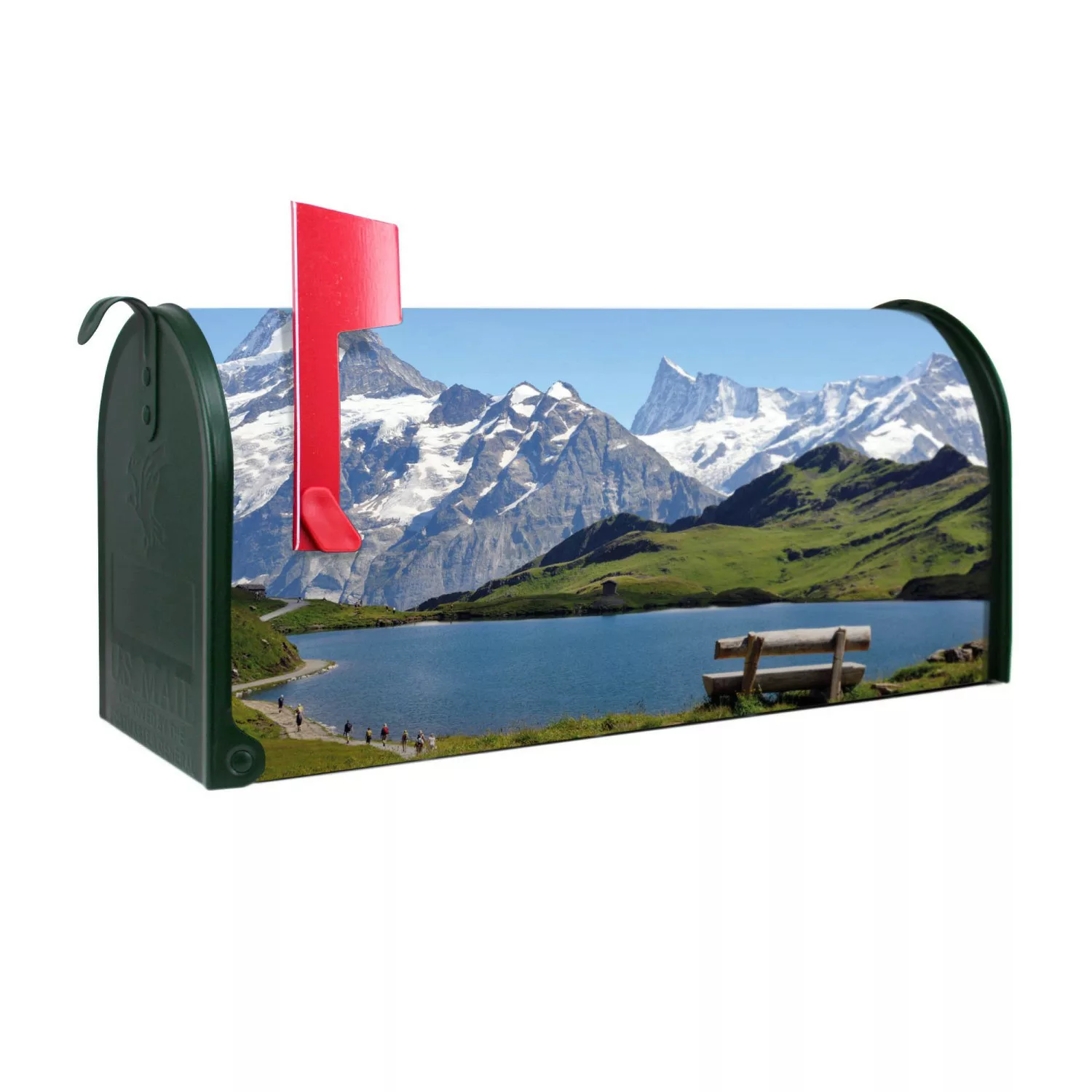 Banjado Amerikanischer Briefkasten Grün 48x22x16cm US Mailbox Letterbox Pos günstig online kaufen