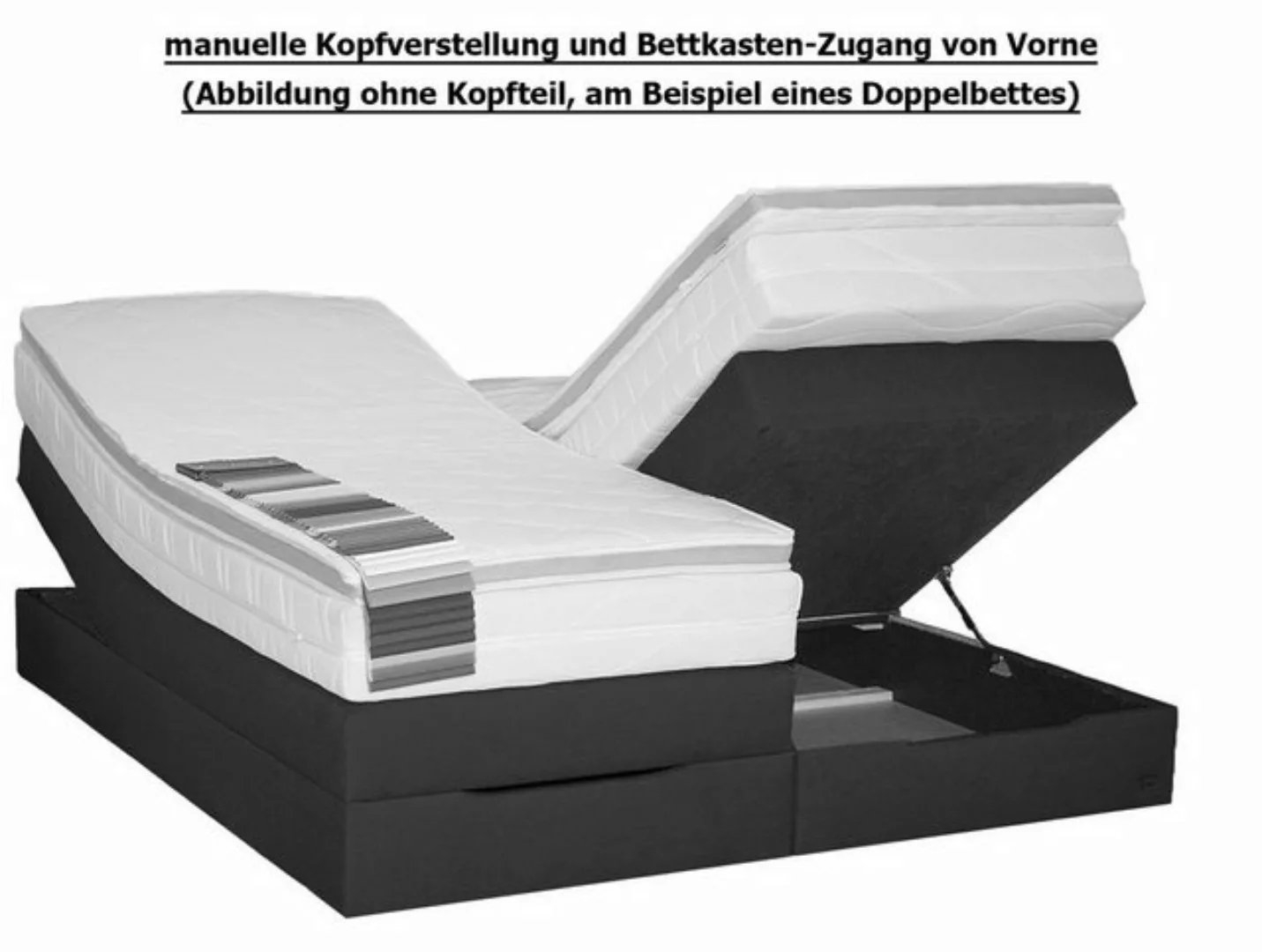 PAARA Boxspringbett 40GK mit Bettkasten Kopfteil verstellbar Stauraum, inkl günstig online kaufen