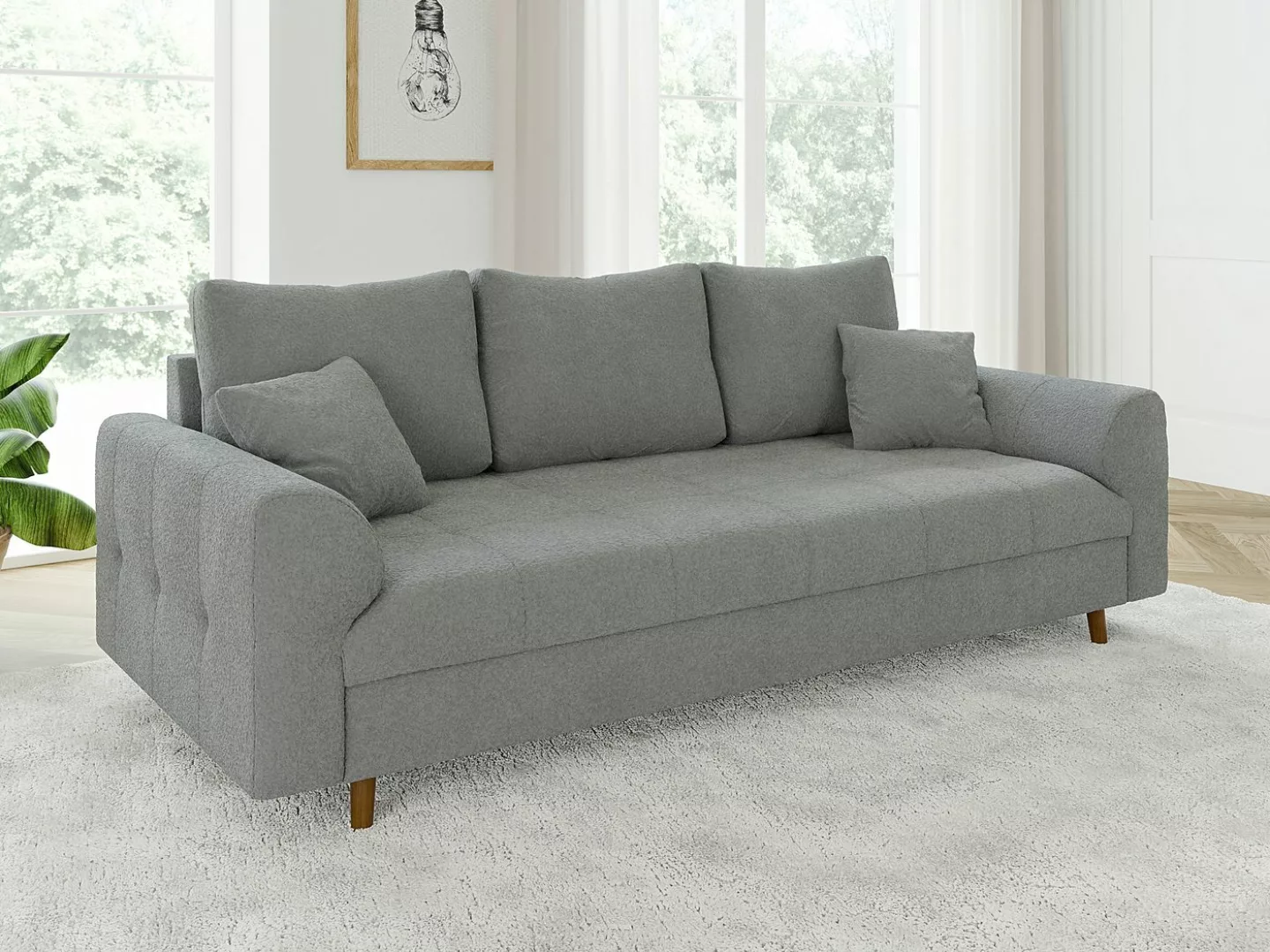 S-Style Möbel 3-Sitzer Sofa Leif mit Holzfüßen im skandinavischen Stil aus günstig online kaufen