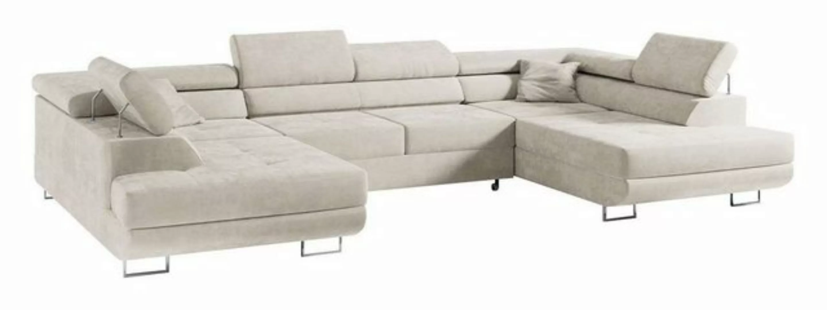 DB-Möbel Ecksofa "Venom" U-Form Couch mit Schlaffunktion, Wohnzimmer. günstig online kaufen