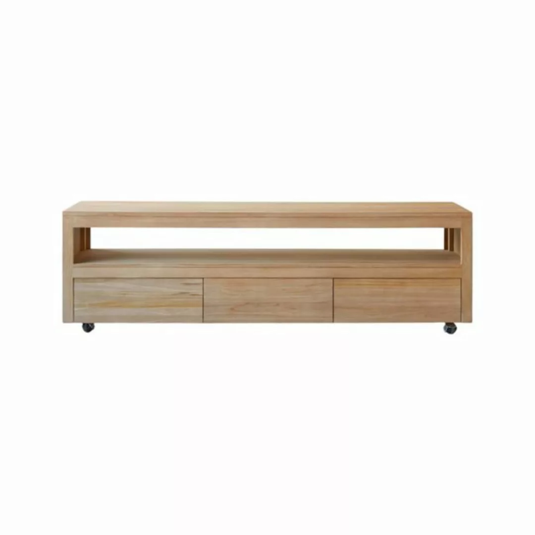 Tikamoon TV-Schrank Anoa TV Schrank aus massivem Teakholz 180 cm günstig online kaufen