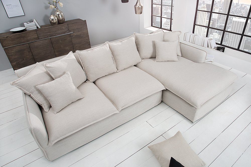 riess-ambiente Ecksofa HEAVEN 255cm natur, Einzelartikel günstig online kaufen