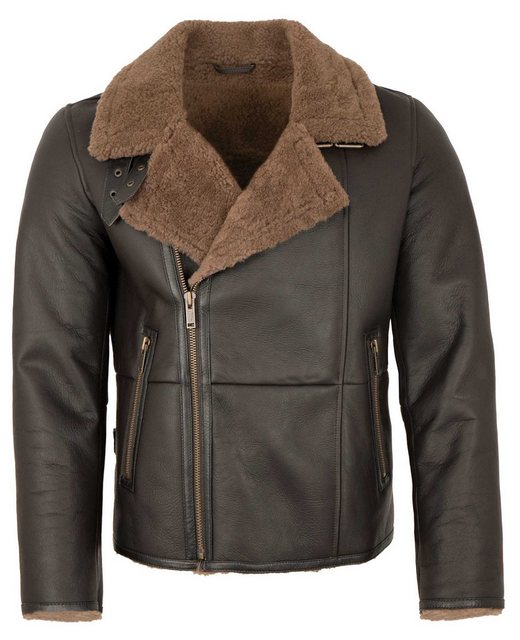 Jilani Lederjacke Aviator Jilani - Herren Lammfelljacke Lederjacke braun günstig online kaufen