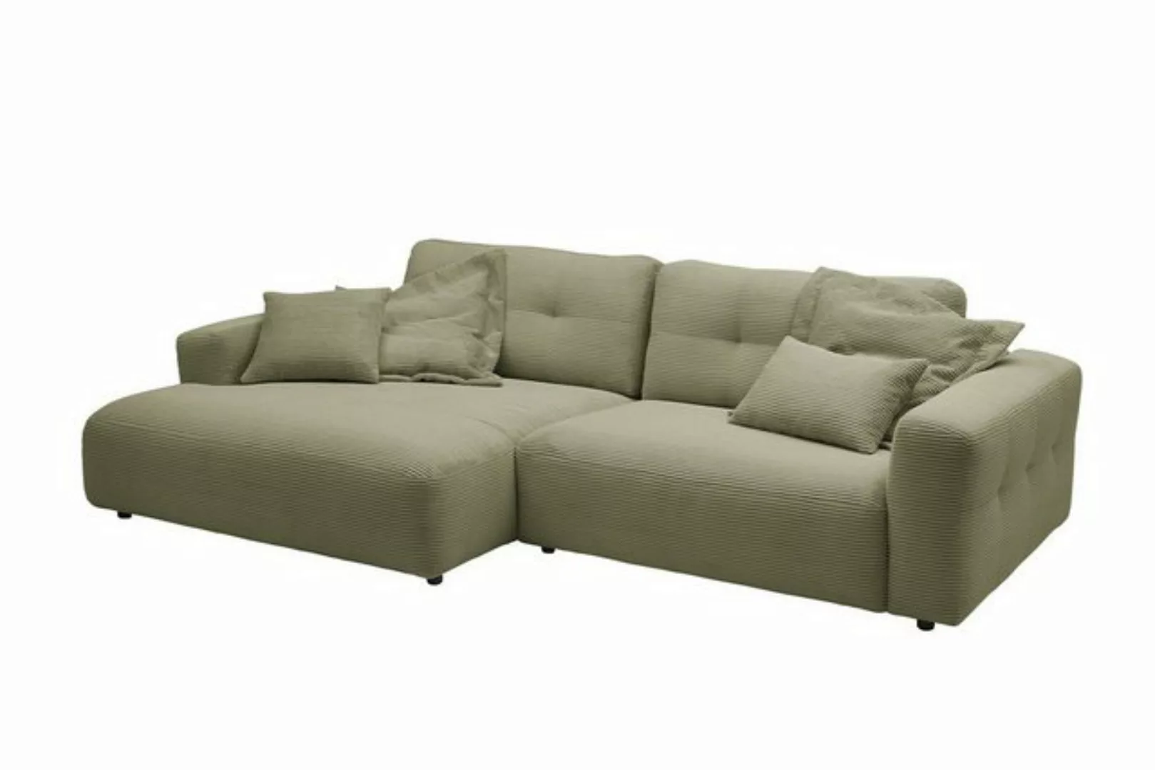 KAWOLA Ecksofa MIKA, Cord, Longchair rechts od. links, versch. Farben günstig online kaufen