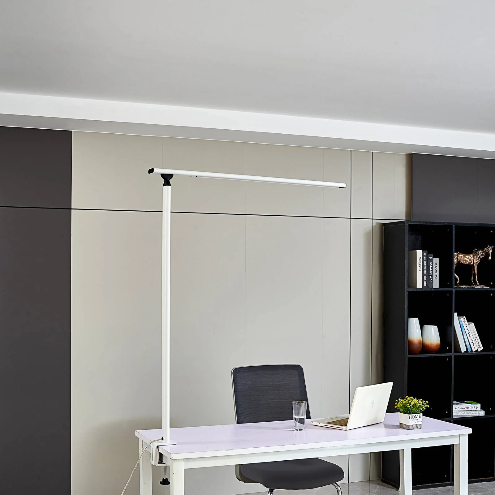 Prios Zyair LED-Büro-Klemmleuchte weiß günstig online kaufen