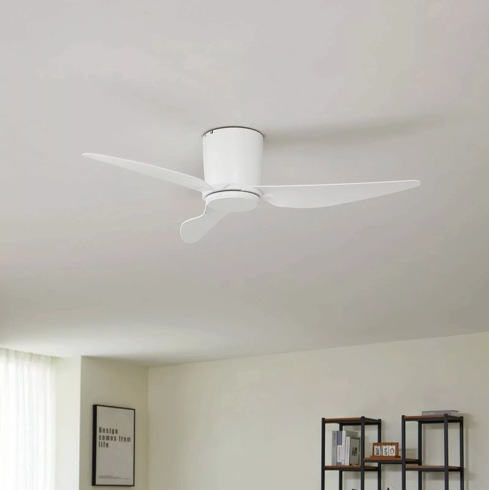 Lindby Deckenventilator Aulo, weiß, DC, leise, Ø 123 cm günstig online kaufen