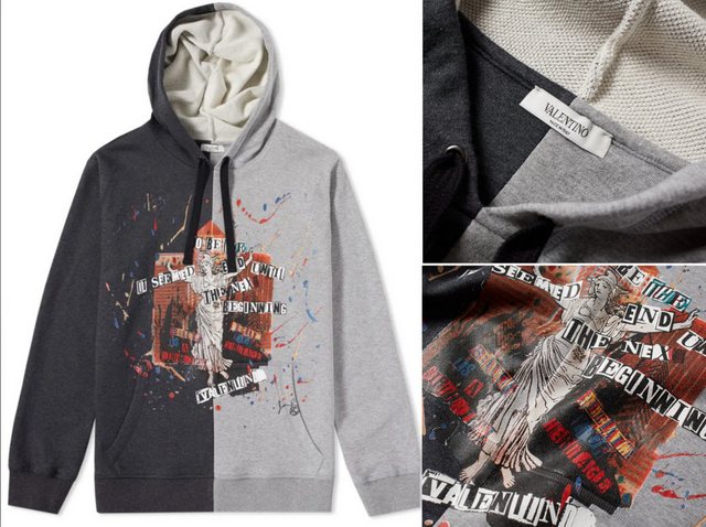 Valentino Sweatshirt VALENTINO FELPA HOODY SWEATJACKE JAMIE REID PUNK POEM günstig online kaufen