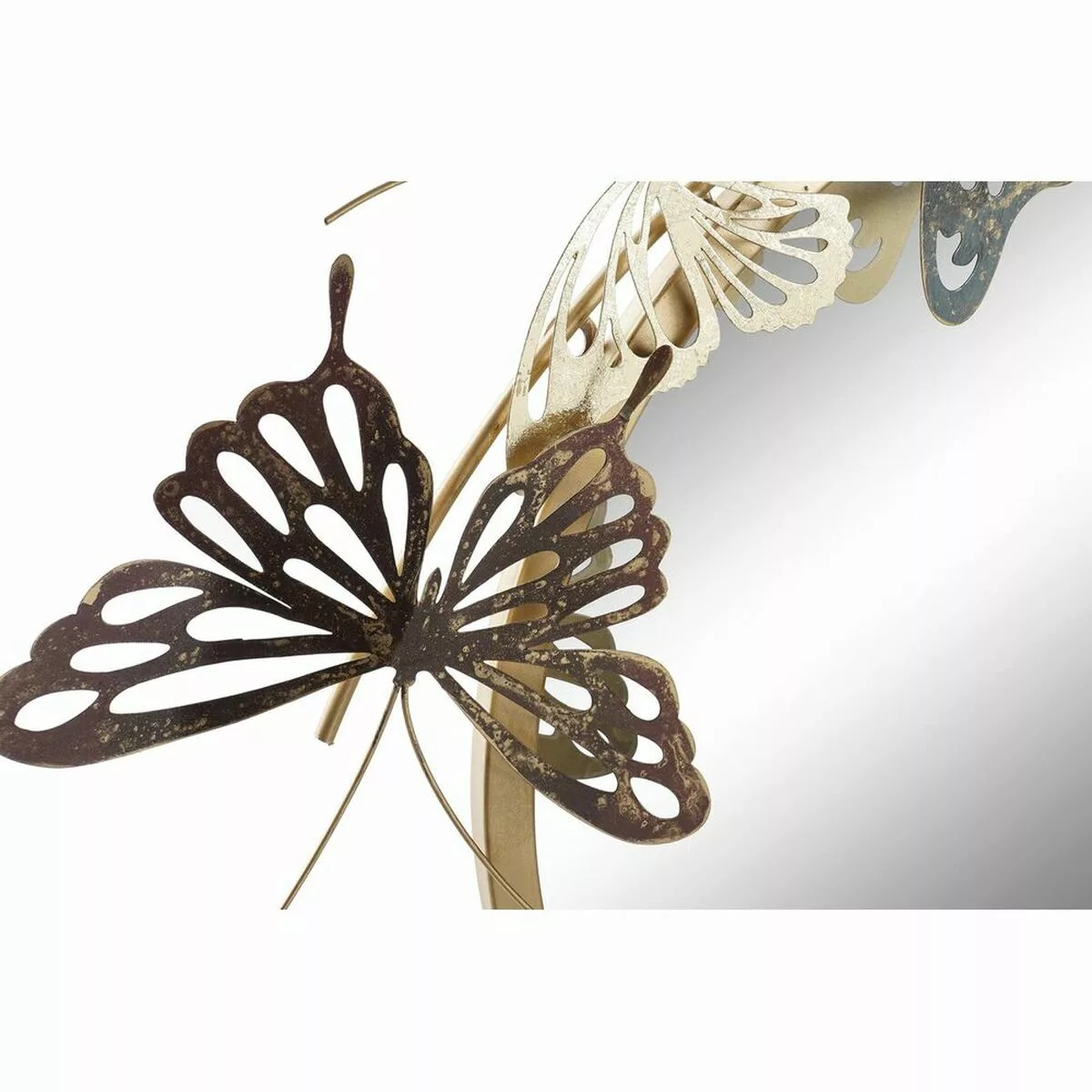 Wandspiegel Dkd Home Decor Spiegel Golden Metall Bunt Schmetterlinge (70 X günstig online kaufen