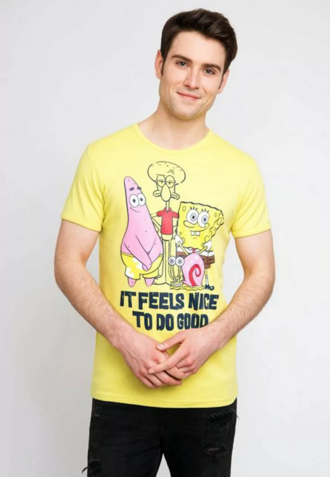 LOGOSHIRT T-Shirt "Spongebob", mit witzigem Statement-Print günstig online kaufen