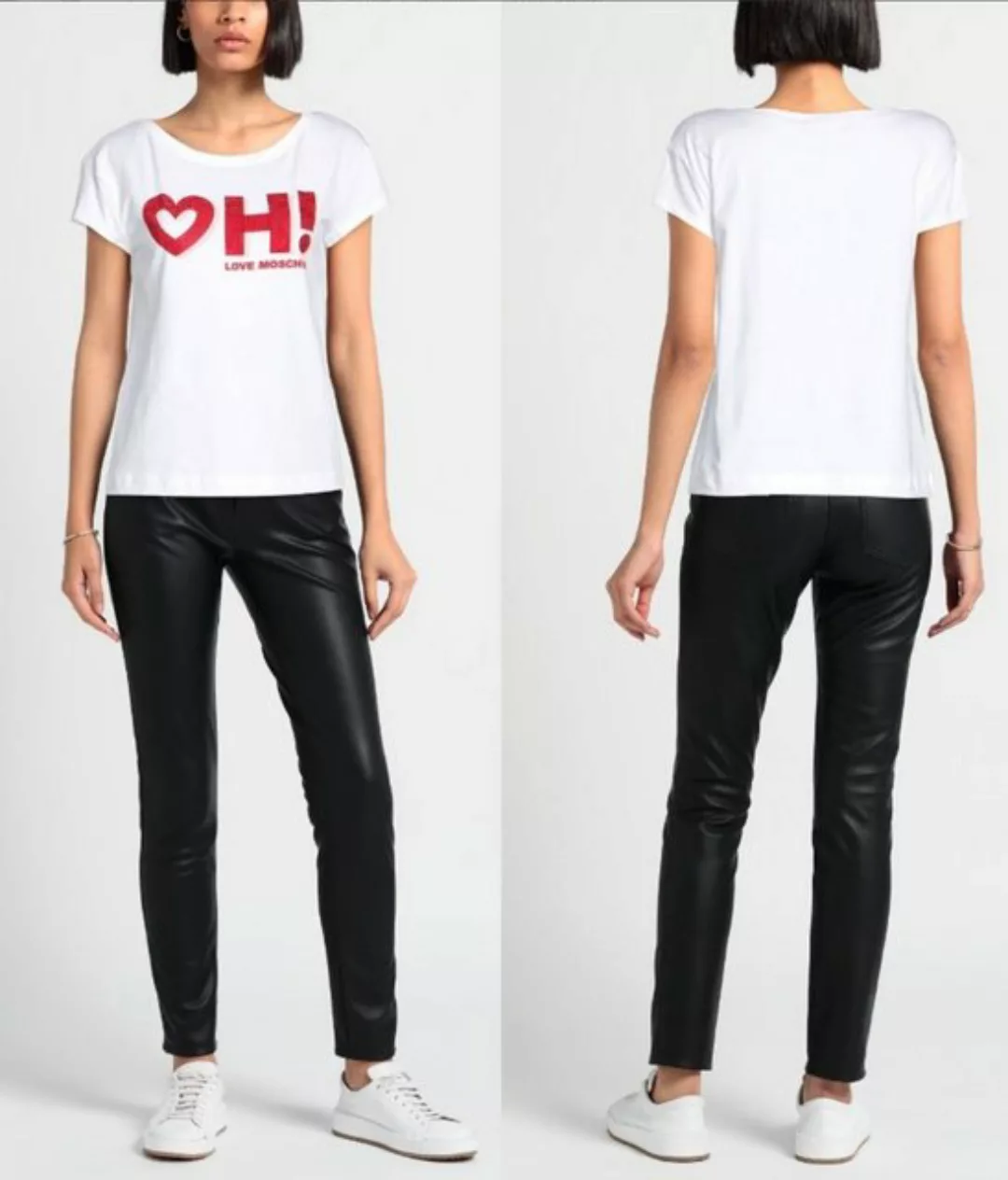 Moschino T-Shirt MOSCHINO LOVE Bluse Heart OH! Shirt T-shirt Boxy Fit Rhine günstig online kaufen