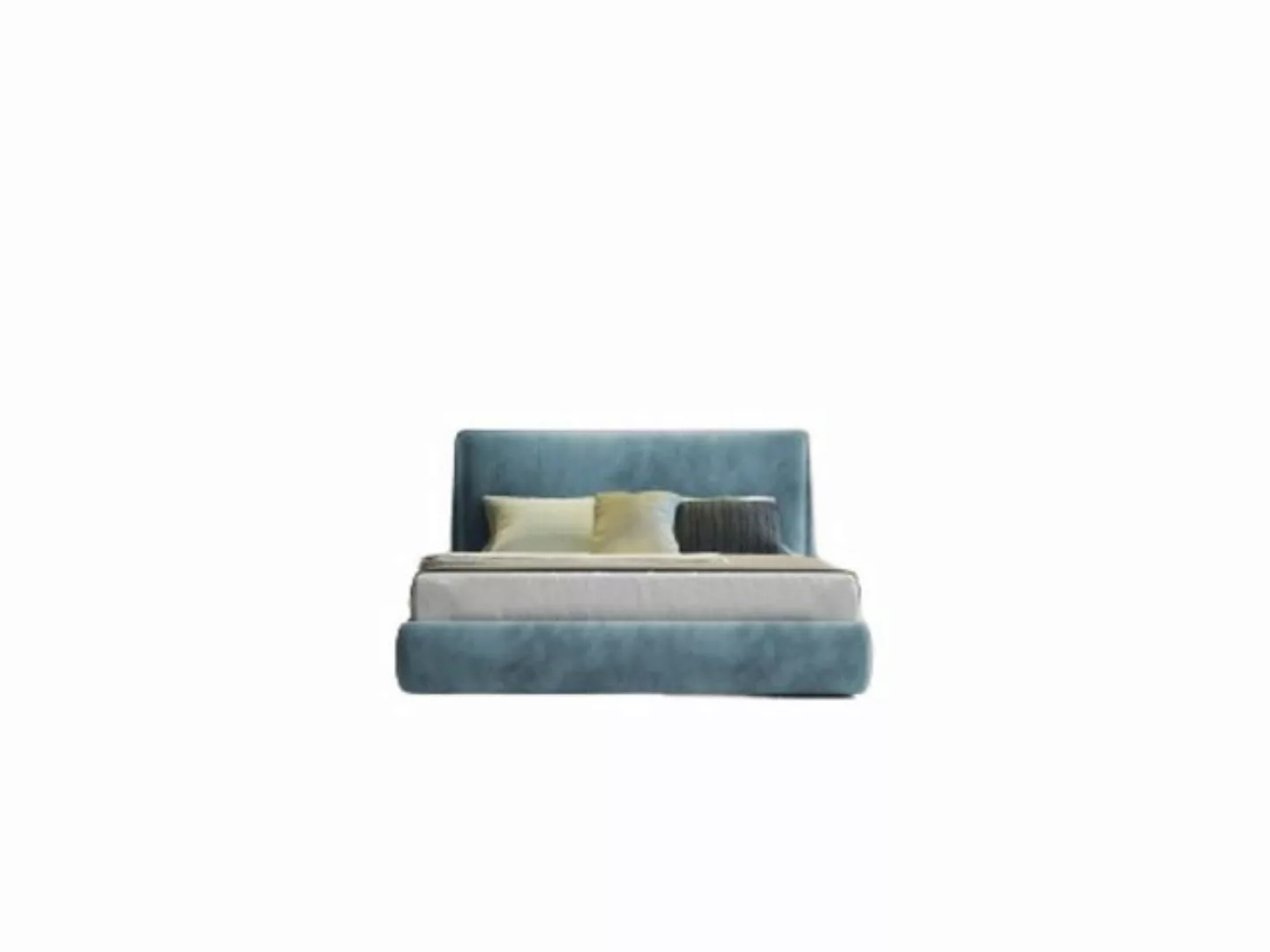 Xlmoebel Bett Blau Bett Schlafzimmer Textil Design (1-tlg., Bett), Hergeste günstig online kaufen