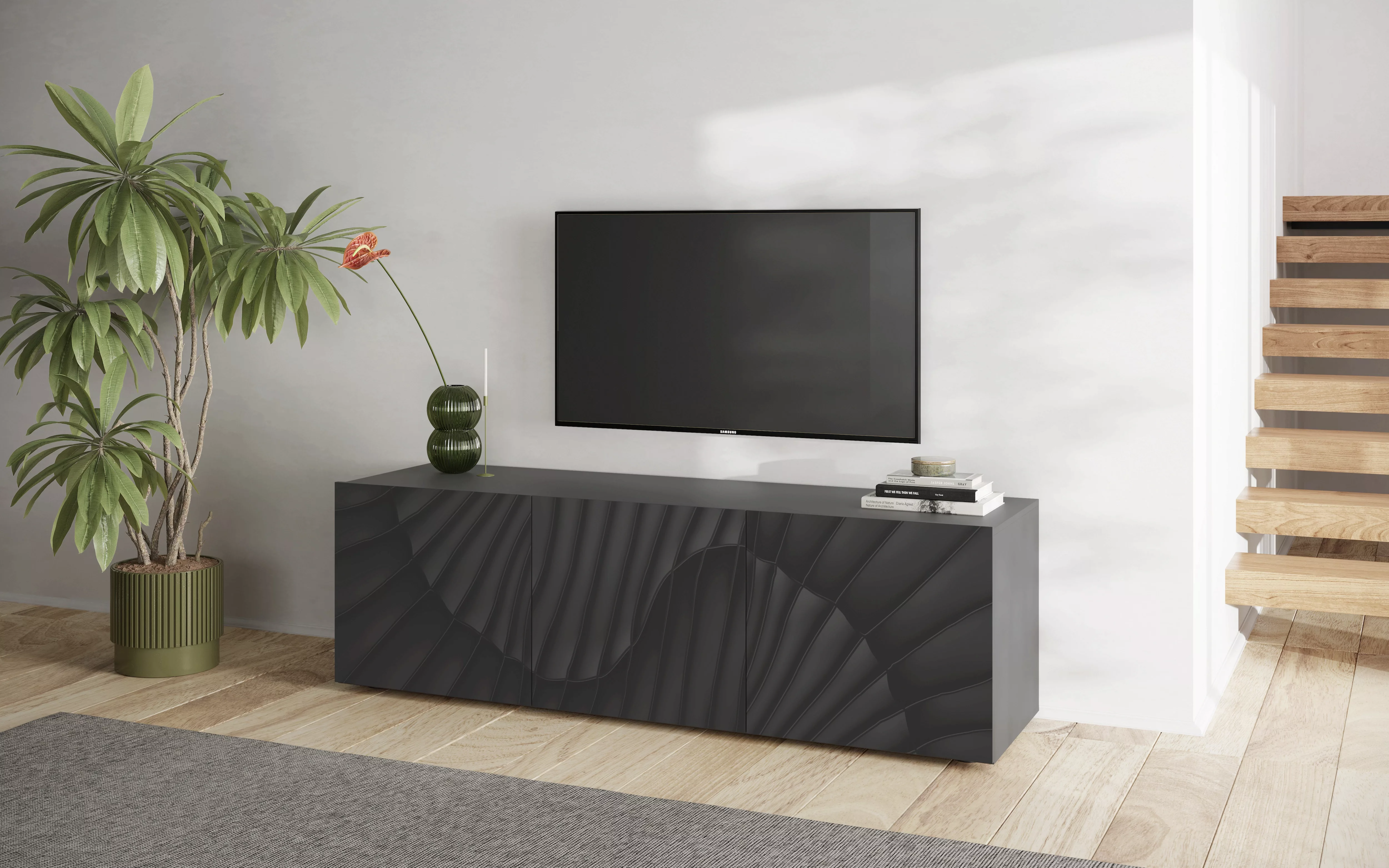 INOSIGN Lowboard "Snake Breite 181 cm, modernes TV-Board mit 3 Türen, TV-Mö günstig online kaufen