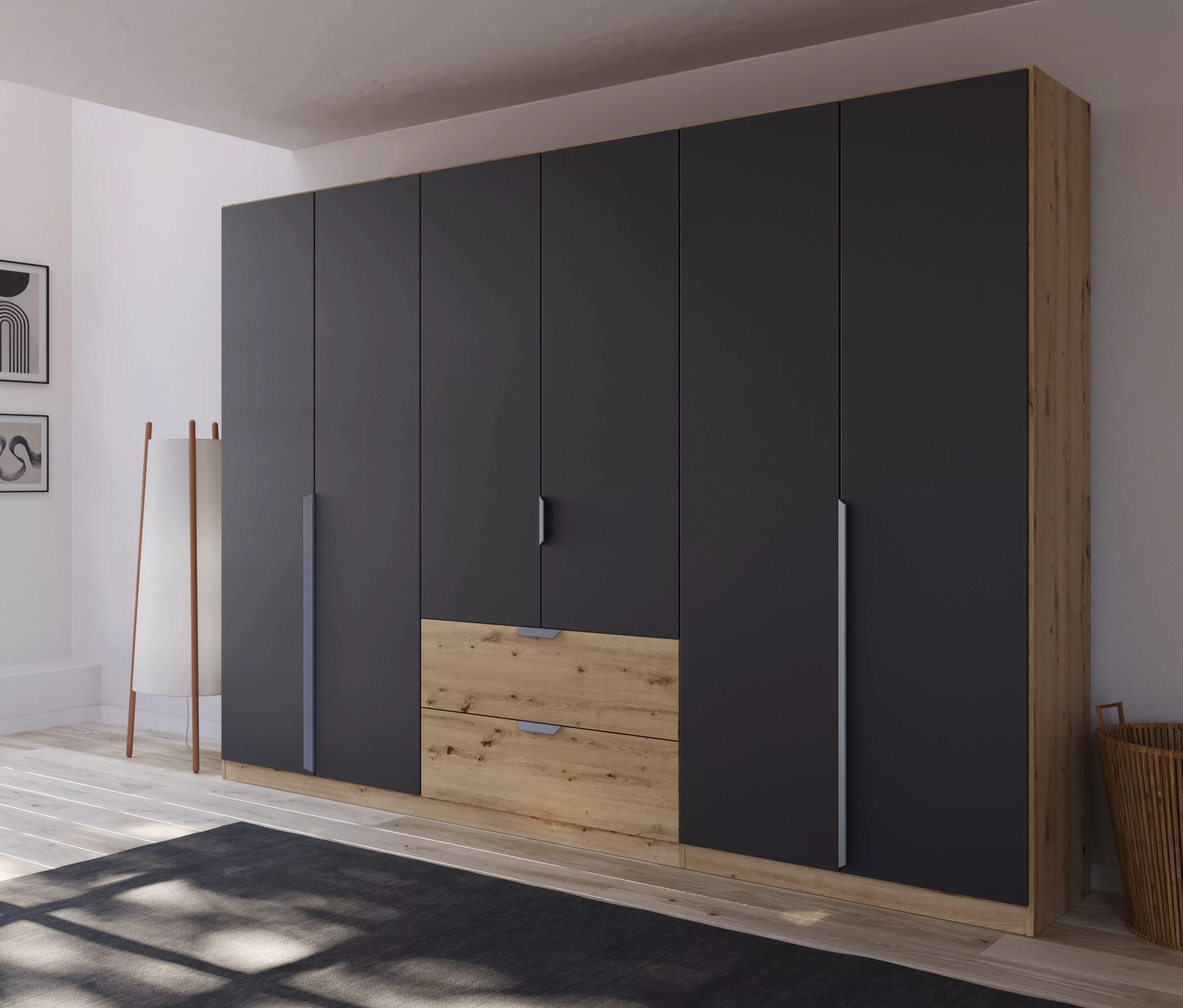 rauch Drehtürenschrank "Dark&Wood by Quadra Spin", im Industrial Style mit günstig online kaufen