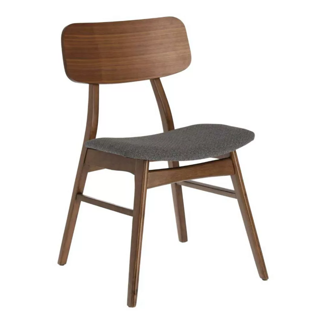 Stühle in Walnussfarben und Grau Skandi Design (2er Set) günstig online kaufen